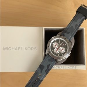 Michael Kors Silver Snow Camo Watch
